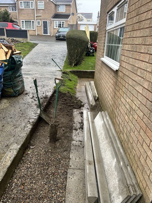 Fence extension and a new timber gate securing a side passage in Coedpoeth, Wrexham